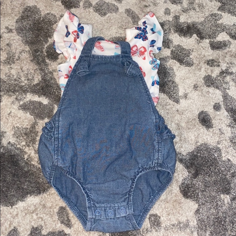 Baby Girl Overall Set